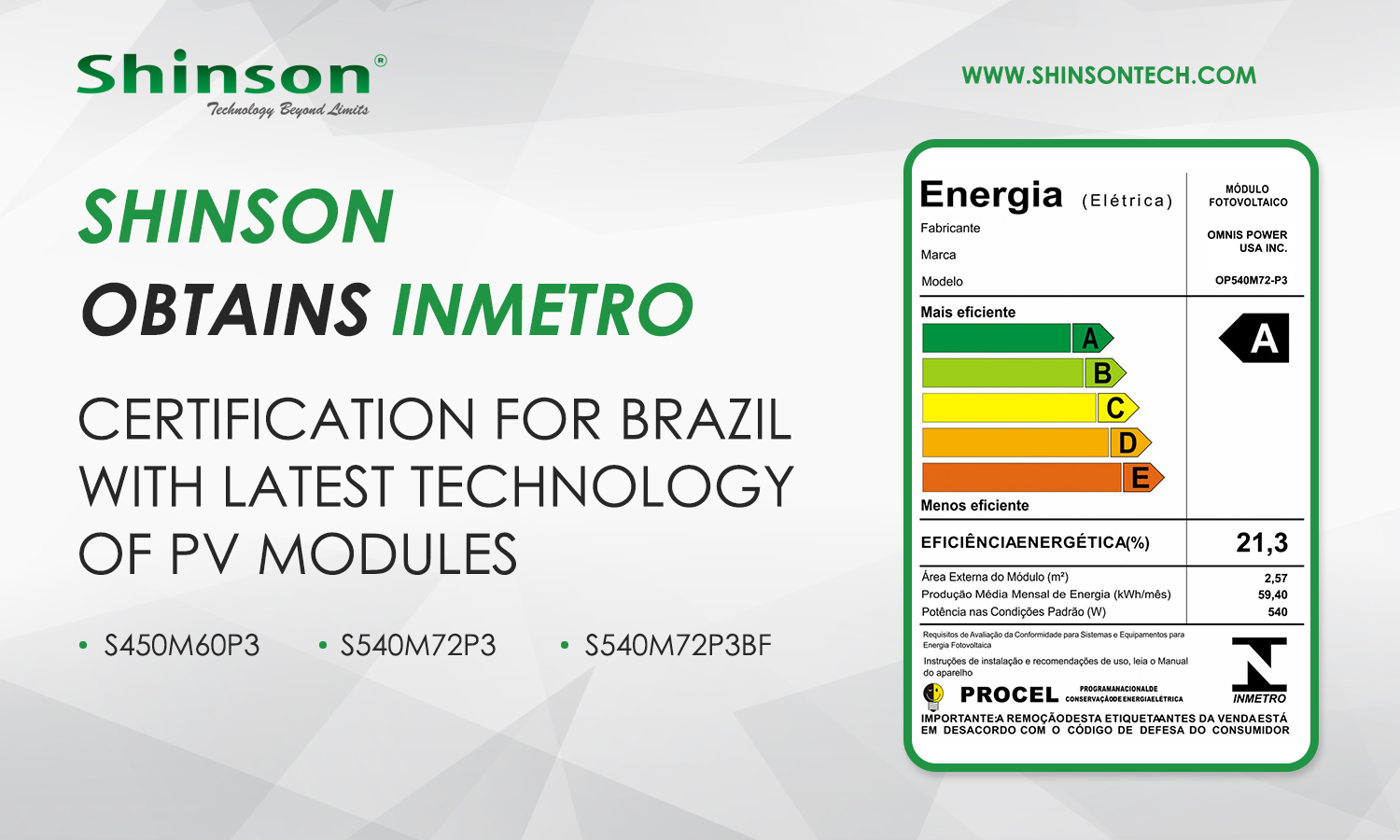 Shinson Cherries Inmetro Certification For Entering The Brazilian Market.